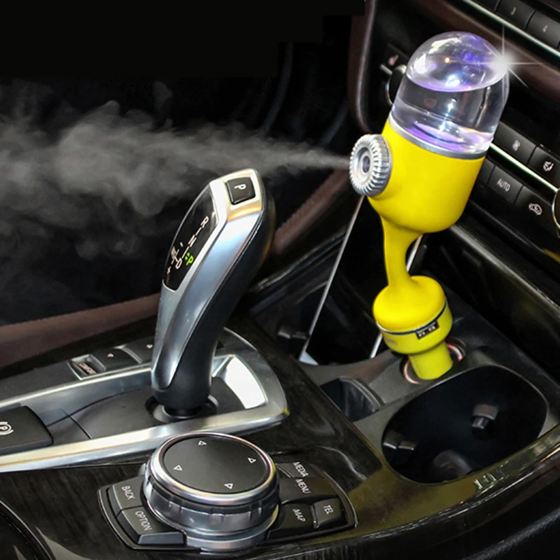 

70ml USB Mini Car Air Purifier Humidifier DC 12V Vehicle Nanum Air Purifier Freshener Oil Diffuser Aromatherapy Mist Humidifier