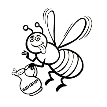 

Bee Animals Cars Stickers Vinyl Fuel Tank Wrap for Auto Products Decals Accessories Automovil Decoration Cute Motorcycle Styling