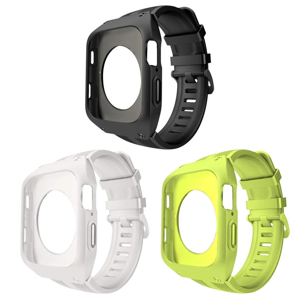 Все включено сплит-кейс+ Силиконовый ремешок для Apple Watch 44 мм