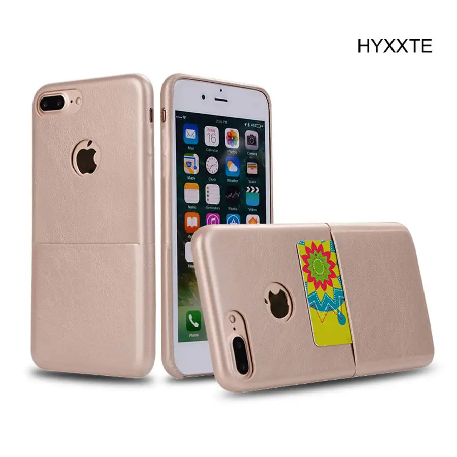 HYXXTE Ultra Thin Leather Case Cover for Apple iphone 6 6S 7 Plus Microfiber Shockproof Protective Shell with Card Slot Holder |