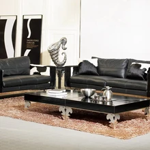 Новейшая Классическая мебель из натуральной кожанные, для гостинной диван с коровьим маслом 2+ 3 местный