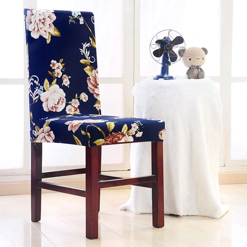Hyha минималистичные Чехлы для обеденных стульев с растительными листьями и цветочным узором защитный чехол из спандекса, эластичный чехол - Цвет: 4