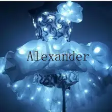 Светодиодный костюм/светодиодный сценический костюм/костюм со светящейся надписью/Александер робот/светодиодный ROBDT/светодиодный балетный костюм вечерние/приемная одежда