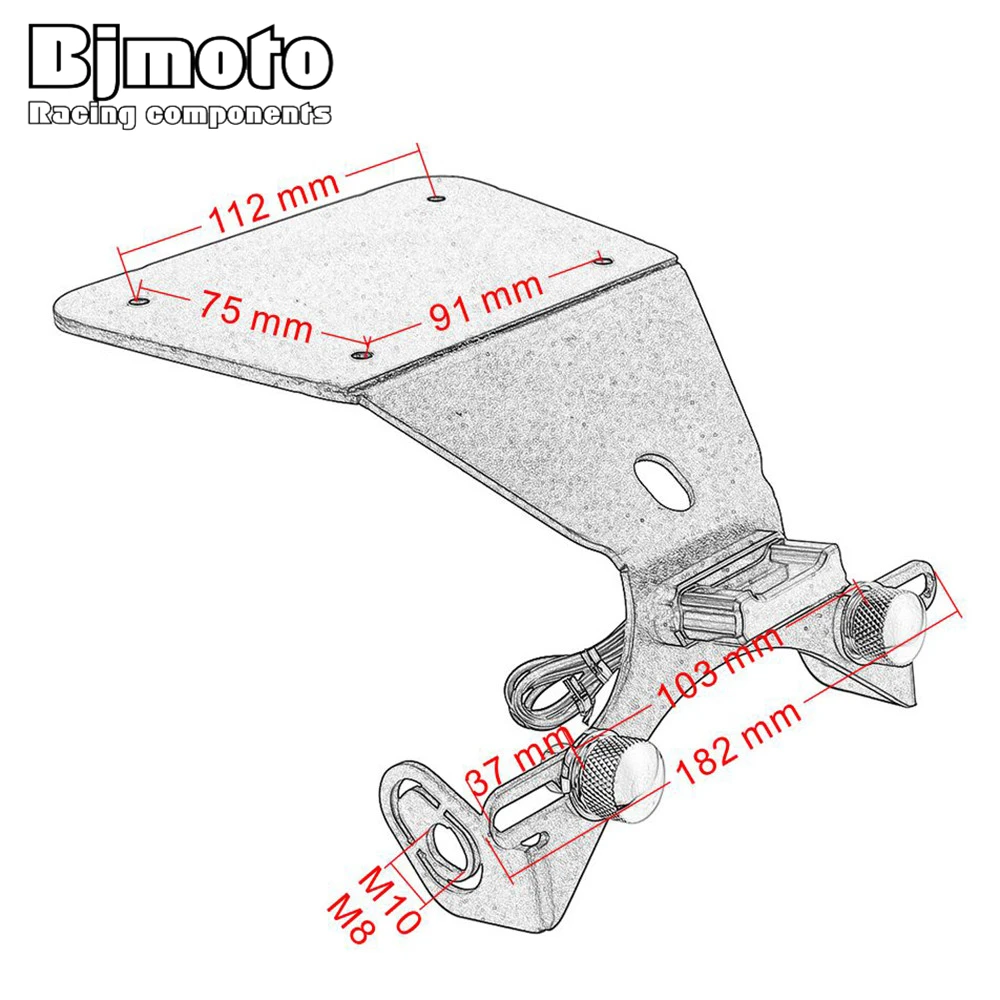 Держатель для номерного знака мотоцикла Bjmoto кронштейн Yamaha R3 R25 r 25 MT03 MT 03|Номерной