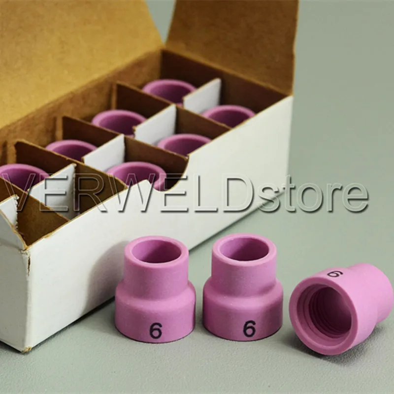 10PK TIG глиноземная керамическая насадка Защитная чаша 53N27 D9.5x17mm подходят запчасти