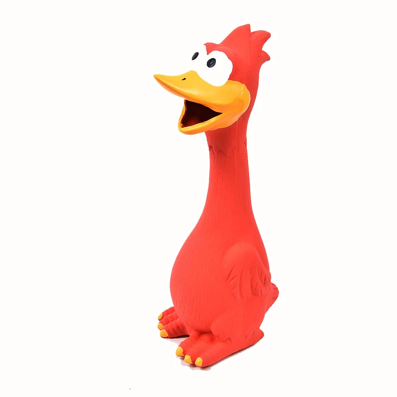 Cute Funny Screaming Chicken Big  Puppy Interactive Chewing Depressurize Chicken Dog Toy Cleaning Teeth Small Pet Squeaker Toy3