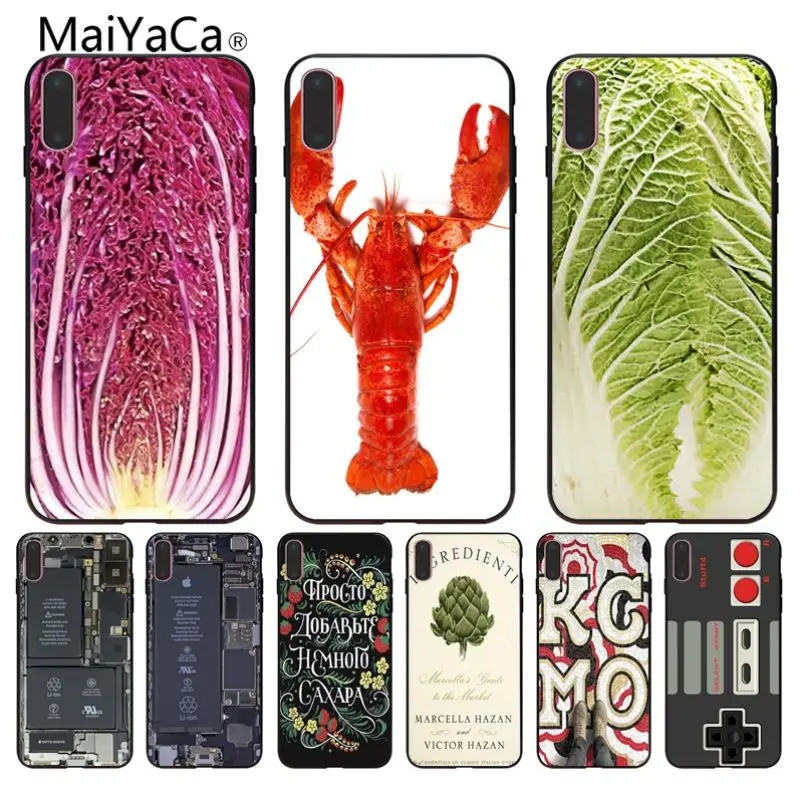 

MaiYaCa Chinese cabbage Crawfish Phone Battery Broken Screen nice phone cases For Apple iphone 5 5s XR SE And 6s 7 8 Phone case