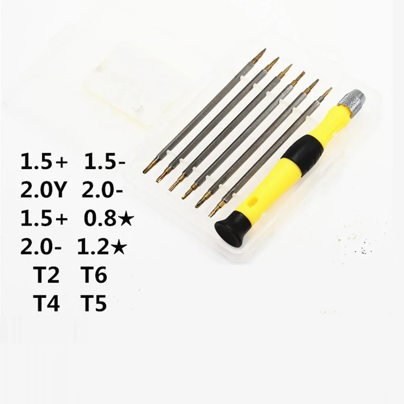 Набор отверток с двумя 12 головками 6 в 1, крестовая шлицевая y-образная отвертка Torx T2 T6 T4 T5, Набор отверток для ремонта телефона и дома своими руками