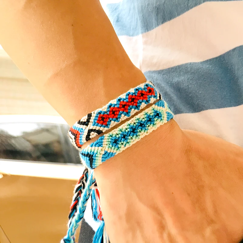 

Ethnic Hand Braided Nepal Bracelet Boho Handmade Summer Beach Accessories String Braclet For Men Cool Personalized Jewelry Homme