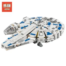2018 Nova Lepin 05142 Conjunto 1584 pcs Star Wars Millennium Falcon Corrida Kessel Legoing 75212 Blocos de Construção de Tijolos Brinquedos Para Crianças modelo