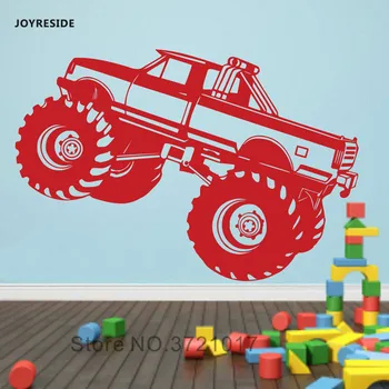 

JOYRESIDE Wall Decal Vinyl Sticker Monster Truck Car Decor Boy Bedroom Living Room Removable Decoration Mural Design DIY XY007