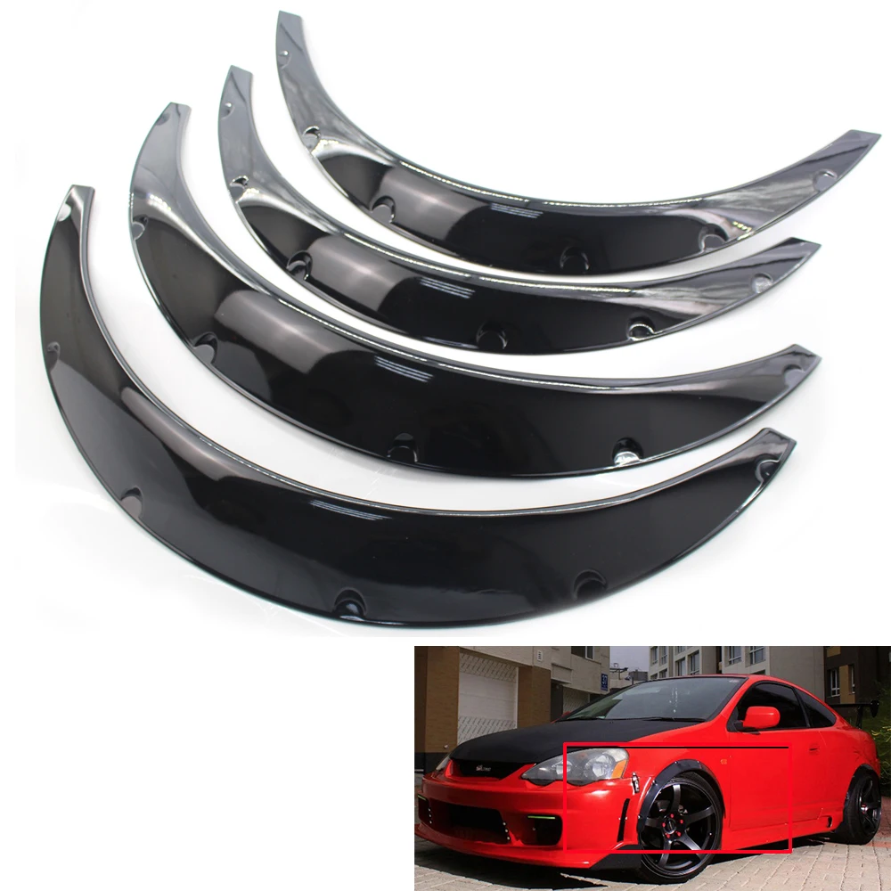 

Car Fender Flares Arch Wheel Eyebrow Protector mudguards Sticker Trims Strip Universal Fit most Car