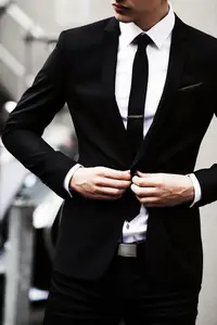 Black Blazer Men Slim Fit Blazer Men Suit Men's Suits Wedding Groom