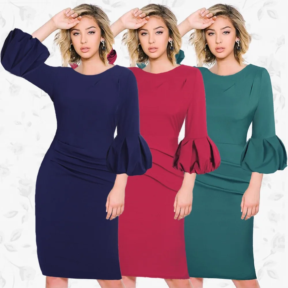 Elegant Chic Women Short Sleeve Shift Dress 2017 Hot Selling Casual Wear to Work OL Business Dress Short