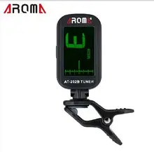 Aroma at-202b musikinstrumente lcd digital chromatic guitar bass ukulele guitar tuner gitarre teile accessoriesr