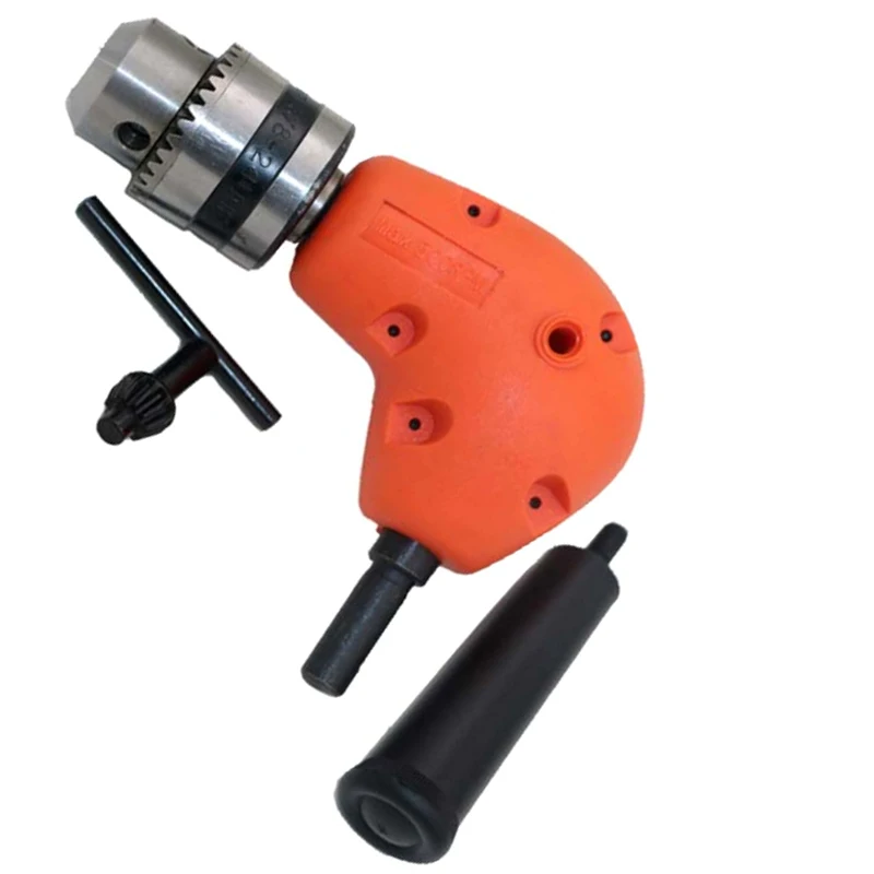 

LHX BXY124 Right Angle Drill Attachment 90 Degree Keyless Handle Adaptor Corner Chuck Clamping range 1-10MM