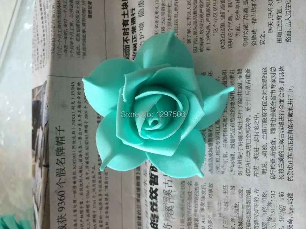 7cm Artificial Floral Foam Eva Roses Head In Tiffany Blue Diy Arrangements Bride Bouquet Kissing Ball Wedding Decor For Car Arch Rose Heads Eva Rosekissing Ball Aliexpress