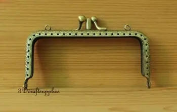

Double purse frame metal frame sewing frame clasp 12 cm x 5.5 cm anti brass Y48