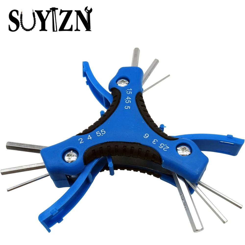 Folding Hex Key Wrench Set Multitool Spanners Auto Repair Tool Car