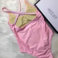 Высококачественный современный слитный купальник GU07 для девочек, розовый купальник, женский купальник, купальный костюм