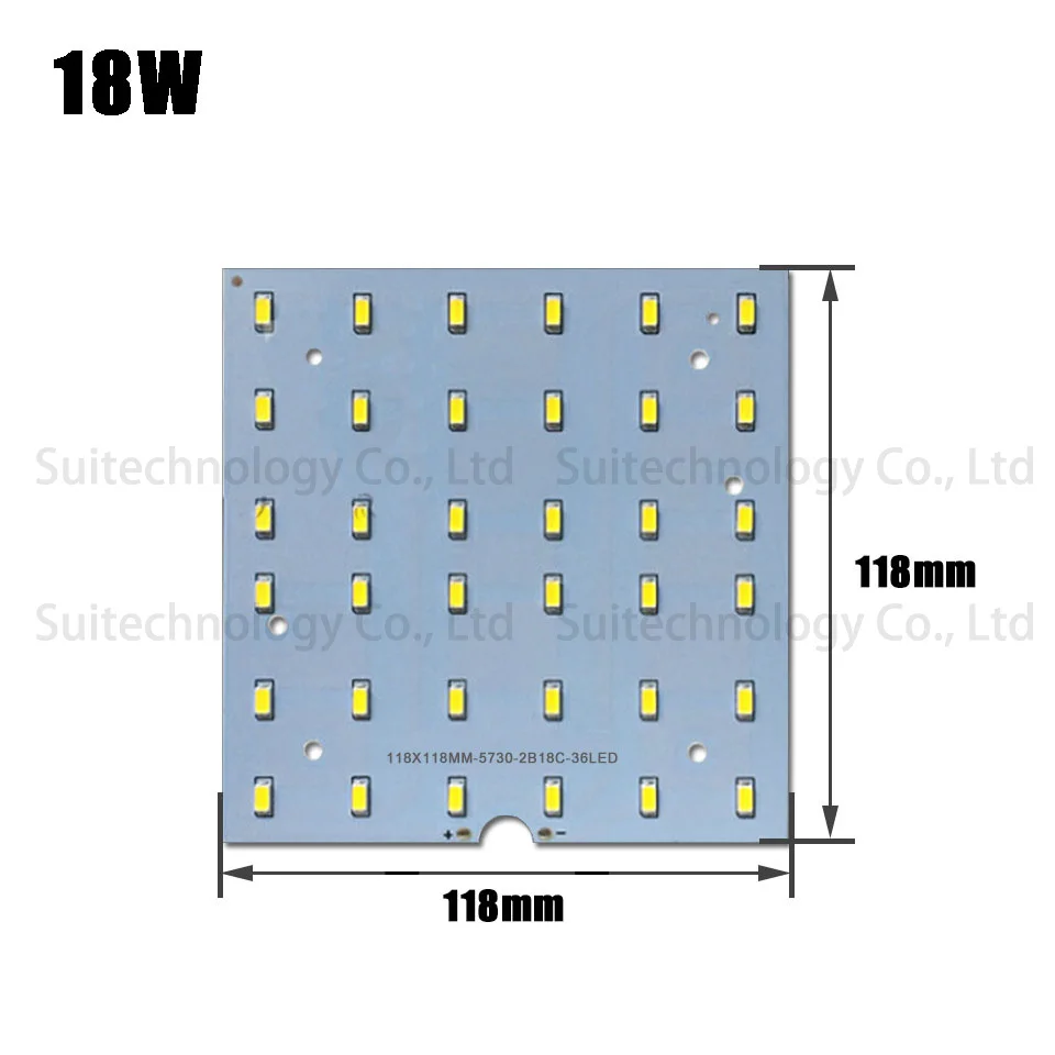 LED 투광 조명원, SMD5730 알루미늄 플레이트 베이스, DIY LED 투광 조명용 전체 전력 15W, 18W, 48 W