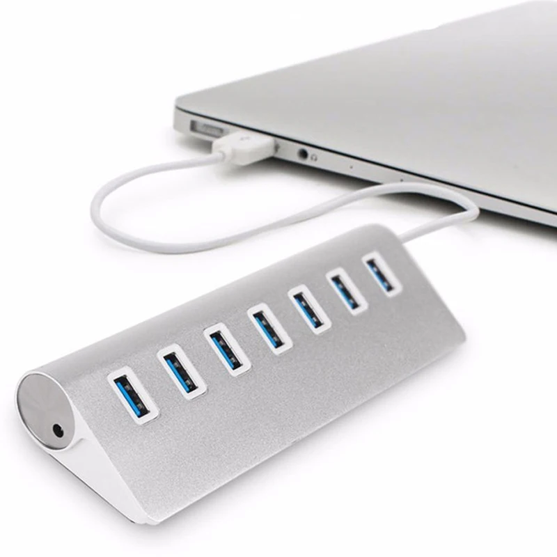 

USB HUB 3.0 7 Ports Multi USB 3.0 HUB Splitter With Power Adapter USB Hab High Speed 5Gbps USB Splitter 3 HUB For PC Laptop
