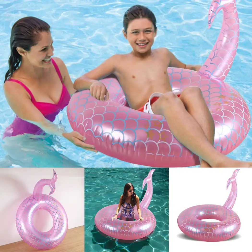 Русалка надувной бассейн плавательный кольцо для 100 кг розовый синий бассейн вечерние водные виды спорта взрослых
