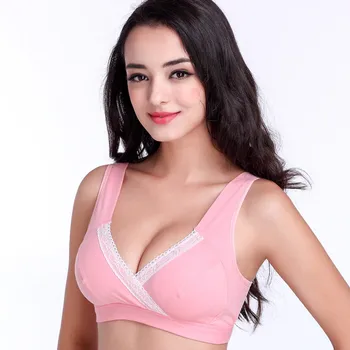 

Maternity Vest Breastfeeding Bra Pure Cotton Comfortable Wire Free Nursing Bra Pregnant Women Breast Feeding Underwear