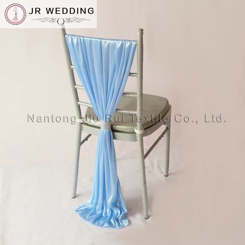 US $358.00 100pcs Free Shipping Colorful PinkSky BuleGold Ice Silk Chair Sash With Buckle For Wedding Chiavari Chair Decoration