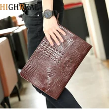 HIGHREAL Fashion Crocodile Women’s Cutch Bag Pu Leather Women Envelope Evening Bag New Female Clutches Handbag bolsa feminina