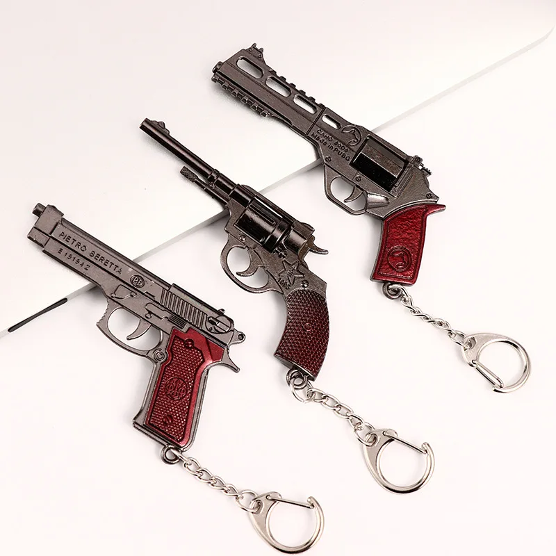 The New Fashion Miniature Revolver Pistol Weapon fashion Model Key Ring Mini Gun key Chain For Men Jewelry Surprise Gift The New Fashion Miniature Revolver Pistol Weapon fashion Model Key Ring Mini Gun key Chain For Men Jewelry Surprise Gift