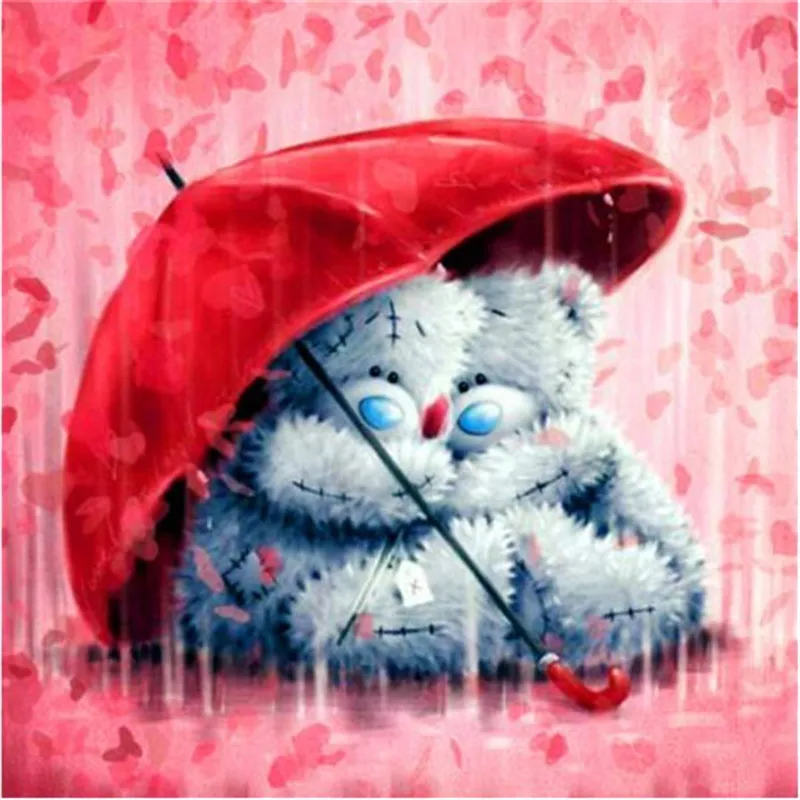 

Peter ren Diamond painting cross stitch Diamond embroidery Square & Round diamond mosaic icon Full image Rag doll under umbrella