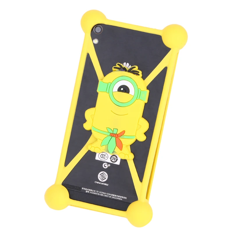

3D Cute Cartoon TPU Cell Phone Cases For LG Optimus L7II 2 P710 P715 G3 G2 Rubber Minions Anti knock Phone Case Cover Accesories