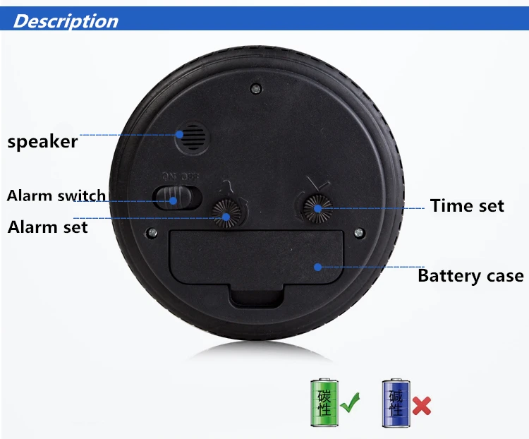 Di-DiDa, креативные автомобильные шины, будильник, детские игрушки, подарки, часы для студентов, настольный маленький будильник, тематические украшения для комнаты