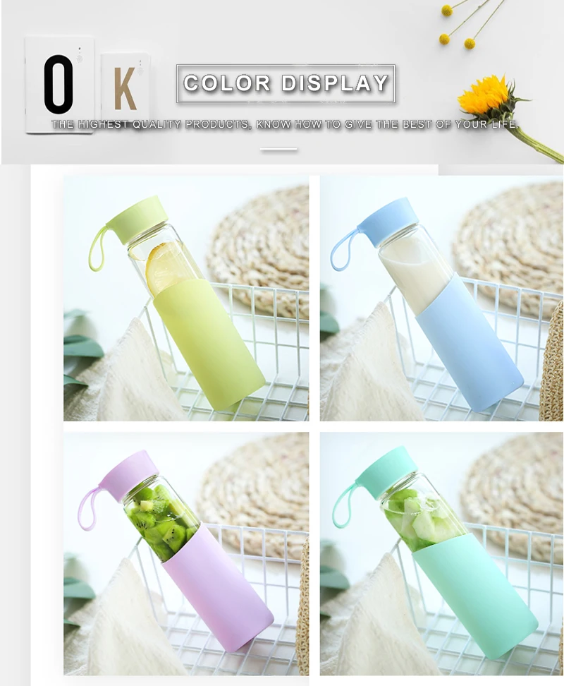 bottle of water okul suluklar Water bottles cozinha itens bottle te filter cozinha nergis garrafinha thermal portable glass bouteille verre water bottle gym  (7)