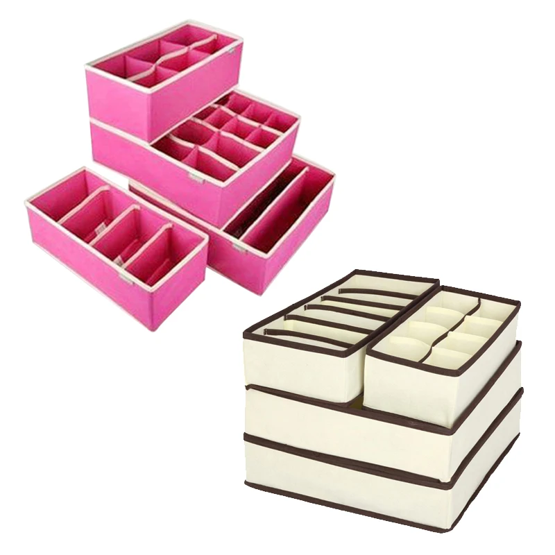 Multi-size Bra Underwear Organizer Foldable Home Storage Box Non-woven Wardrobe Drawer Closet Organizer For Scarfs Socks Multi-size Bra Underwear Organizer Foldable Home Storage Box Non-woven Wardrobe Drawer Closet Organizer For Scarfs Socks