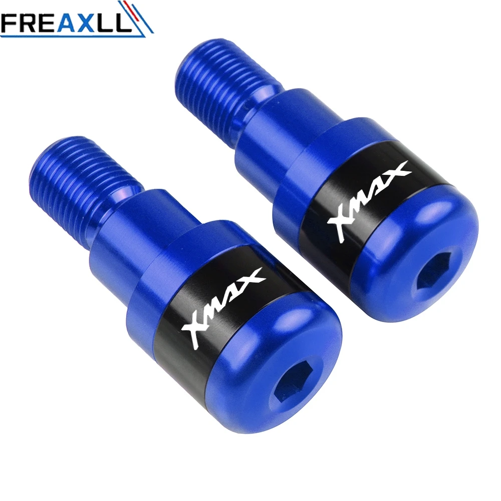 Синий XMAX CNC Motorcycle Accessories Hand Bar Ends handlebar grips For Yamaha X-MAX X max 125 250 300 400 XMAX 300 - Цвет: Синий