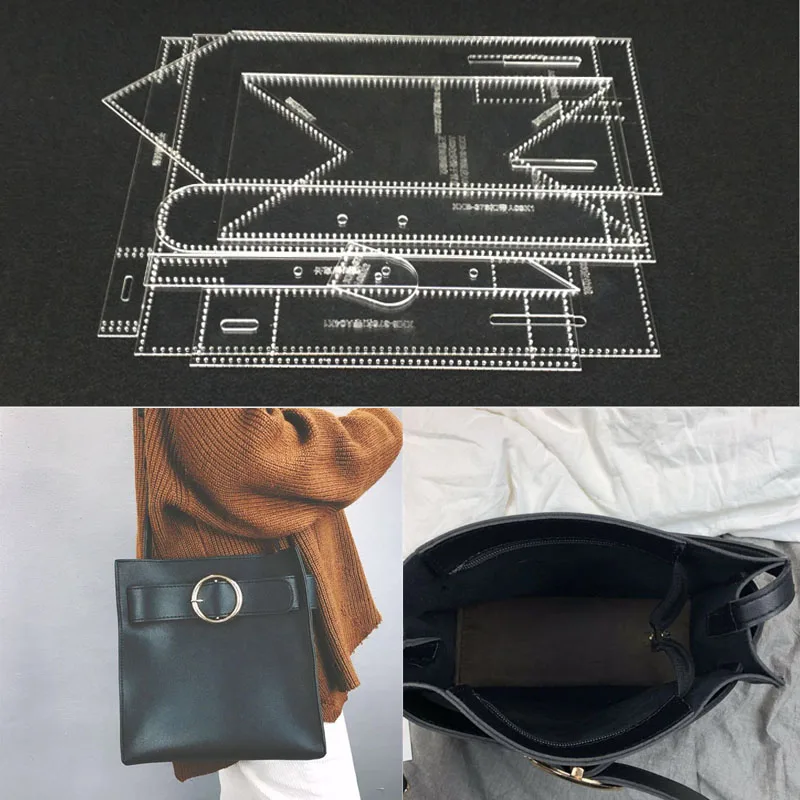 Женская сумка через плечо косая акриловый шаблон DIY кожа ручной работы Рисунок