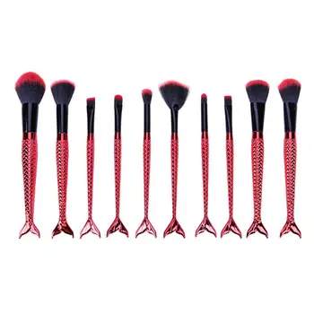 

10pcs Cosmetic Makeup Brushes Powder Foundation Eyeshadow Blush Brush Tool