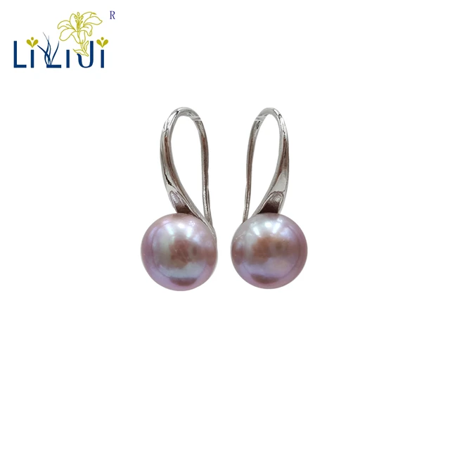 Liiji Unique 7 8mm Cultured Pearl 1 Pair Elegant Ear Drop Liiji Unique 7 8mm Cultured Pearl 1 Pair Elegant Ear Drop Earrings Women Fashion