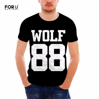

FORUDESIGNS 2018 New Fashion Men's EXO Wolf 88 T Shirts O Neck Men Tops Short Sleeve Tees Shirts Cotton Male T-Shirt 5 Colors