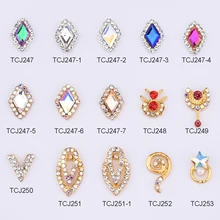 10 шт. дизайн прибывает ромб падение Стразы для ногтевого дизайна 3d кристалл драгоценный камень бижутерия для декорирования Стразы для декораций уны TCJ247