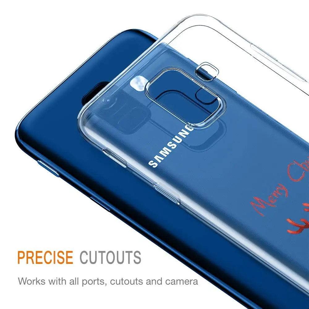 Santa Claus Reindeer Christmas Soft Case Cover For Samsung A6 J4 J6 2018 J3 J5 J7 A5 2017 A6 Plus J2 Prime Ultra Thin Slim Coque (17)