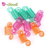 30 шт разных цветов металлик пружинная трубка кольцо дредлок бусины для косичек бусины для волос для дредов регулируемое кольцо для косички заколки