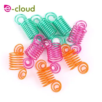 

30 pcs Mixed Color metal spring tube ring dreadlock beads for braids hair beads for dreadlocks adjustable hair braid cuff clips