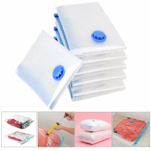 

5Pcs Large Vacuum Storage Bags Space Saver Anti Pest Clothes Quilts Foldable Bag Organizer Room Case Pouch Container Organizer