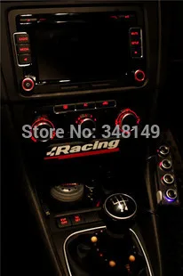 

2 x car decoration reflective car sticker and decal internal Atmosphere racing for volkswagen golf 5 6 7 Sagitar Passat CC Polo