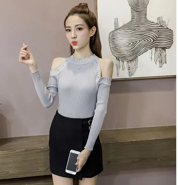 off shoulder full sleeve top