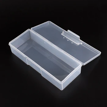 

Plastic Transparent Nail Tools Storage Box Nail Rhinestone Decorations Buffer Files Grinding Organizer Case tools for manicure