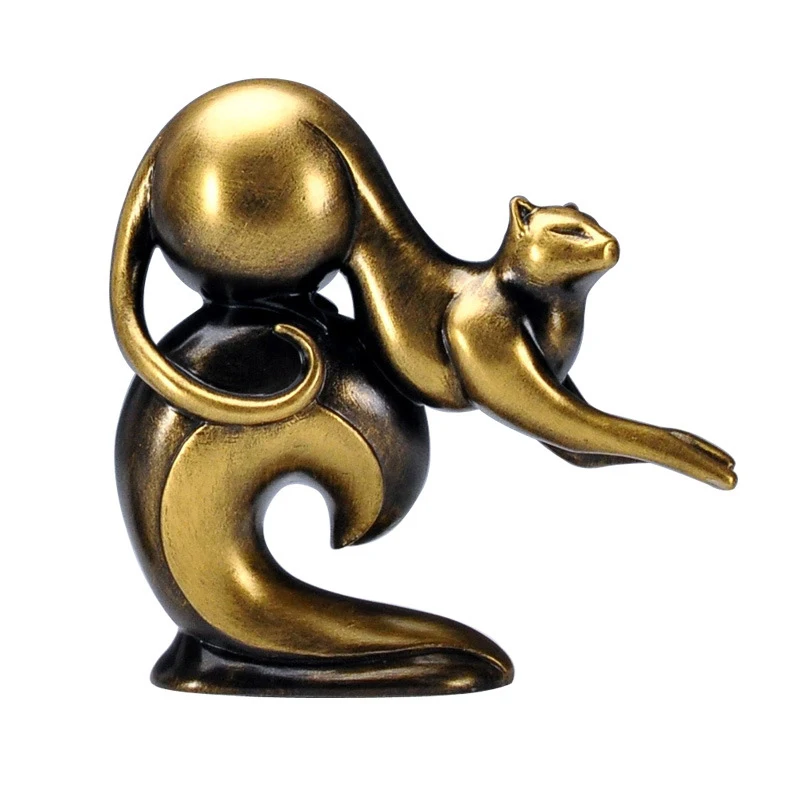

New Arrival Imitation Copper Animal Statue Figurine Resin Craft Creative Ornament Miniatures Decoration Room Accessories Gifts